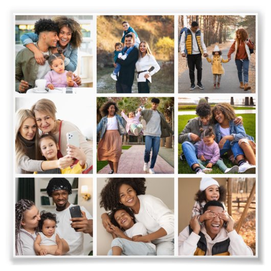 Entwerfen Sie Ihre eigene 9 FotoCollage Fotodruck (Vorne)