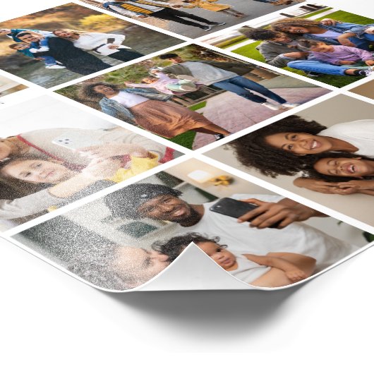 Entwerfen Sie Ihre eigene 9 FotoCollage Fotodruck (Ecke)