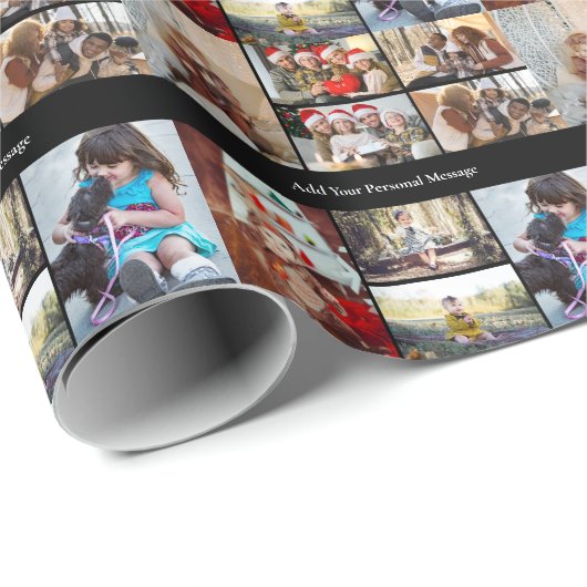 Entwerfen Sie Ihre eigene 9 FotoCollage Geschenkpapier (Rolleneckpunkt)