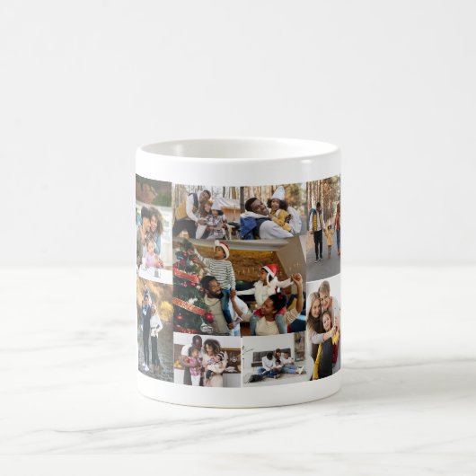 Entwerfen Sie Ihre eigene 9 FotoCollage Kaffeetasse (Mittel)