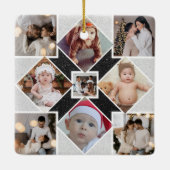 Entwerfen Sie Ihre eigene 9 FotoCollage Keramikornament (Rückseite)