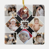 Entwerfen Sie Ihre eigene 9 FotoCollage Keramikornament (Vorderseite)
