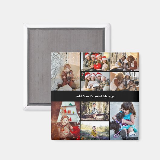 Entwerfen Sie Ihre eigene 9 FotoCollage Magnet (Vorderseite/Rückseite)