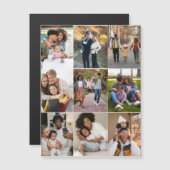 Entwerfen Sie Ihre eigene 9 FotoCollage Magnetkarte (Vorne/Hinten)