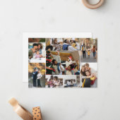 Entwerfen Sie Ihre eigene 9 FotoCollage Mitteilungskarte (Vorderseite/Rückseite Beispiel)