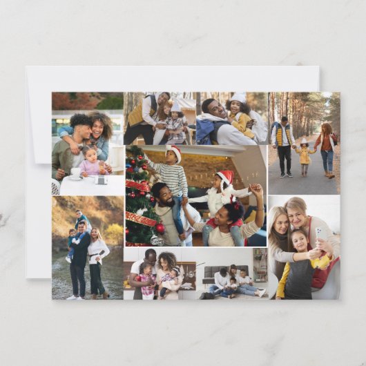 Entwerfen Sie Ihre eigene 9 FotoCollage Mitteilungskarte (Vorderseite)