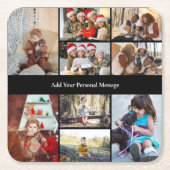 Entwerfen Sie Ihre eigene 9 FotoCollage Rechteckiger Pappuntersetzer (Vorderseite)