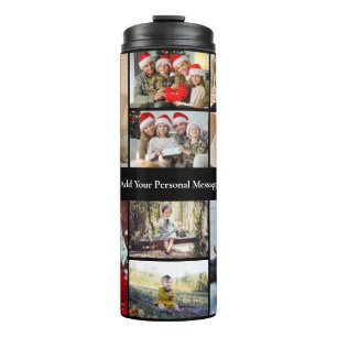 Entwerfen Sie Ihre eigene 9 FotoCollage Thermosbecher