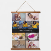 Entwerfen Sie Ihre eigene 9 FotoCollage Wandteppich Mit Holzrahmen (Vorderseite)