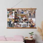 Entwerfen Sie Ihre eigene 9 FotoCollage Wandteppich Mit Holzrahmen (Schlafzimmer)