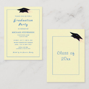 Entwerfen Sie Ihre eigene Abschluss-Einladungsvorl Mitteilungskarte