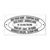 Entwerfen Sie Ihre eigene Adresse Oval Rubber Brie Gummistempel (Prägung)