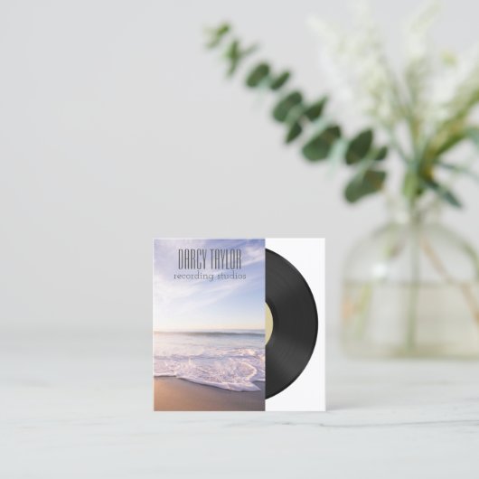 Entwerfen Sie Ihre eigene Albumabdeckung Quadratische Visitenkarte (Stehend Vorderseite)