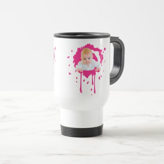 Entwerfen Sie Ihre eigene Baby-Foto-Tasse Reisebecher (VorderseiteRechts)