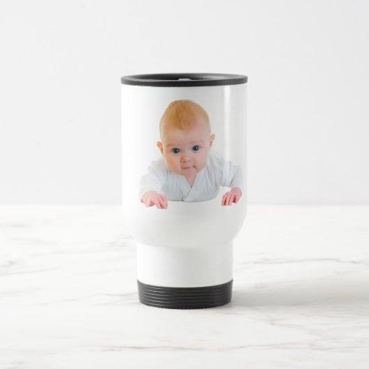 Entwerfen Sie Ihre eigene Baby-Foto-Tasse Reisebecher (Mittel)