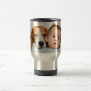 Entwerfen Sie Ihre eigene Baby & Pet Foto-Tasse Reisebecher