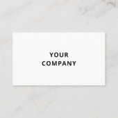 Entwerfen Sie Ihre eigene, benutzerdefinierte Visi Visitenkarte (Rückseite)