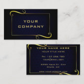 Entwerfen Sie Ihre eigene Black and Gold Visitenka Visitenkarte (Vorne/Hinten)