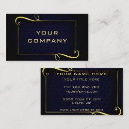Entwerfen Sie Ihre eigene Black and Gold Visitenka Visitenkarte