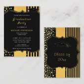 Entwerfen Sie Ihre eigene Black Gold Abschluss Ein Mitteilungskarte
