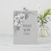 Entwerfen Sie Ihre eigene Blumen-Einladung Einladung (Stehend Vorderseite)