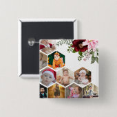 Entwerfen Sie Ihre eigene Blumenkollektion 10 Button (Vorne & Hinten)