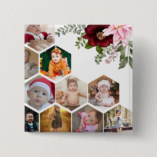 Entwerfen Sie Ihre eigene Blumenkollektion 10 Button (Vorderseite)