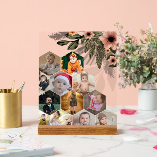 Entwerfen Sie Ihre eigene Blumenkollektion 12 Acrylschild (Hochzeit)