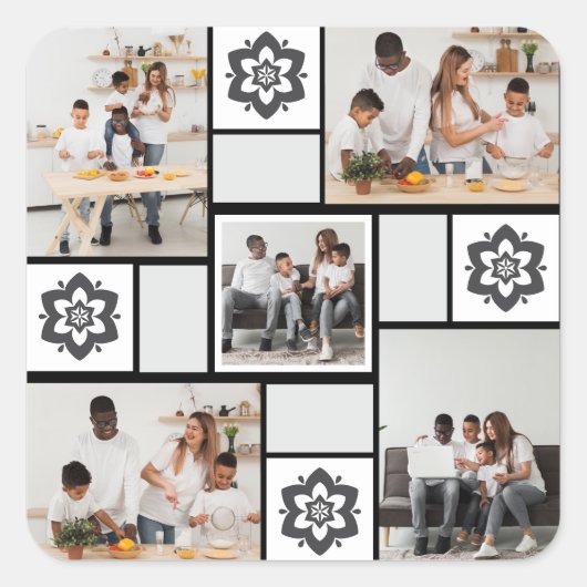 Entwerfen Sie Ihre eigene Blumenkollektion 5 Quadratischer Aufkleber (Vorderseite)