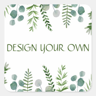 Entwerfen Sie Ihre eigene Blüte Quadratischer Aufkleber