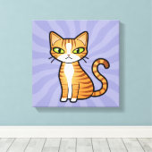 Entwerfen Sie Ihre eigene Cartoon-Chat Leinwanddruck (Insitu (Holzboden))