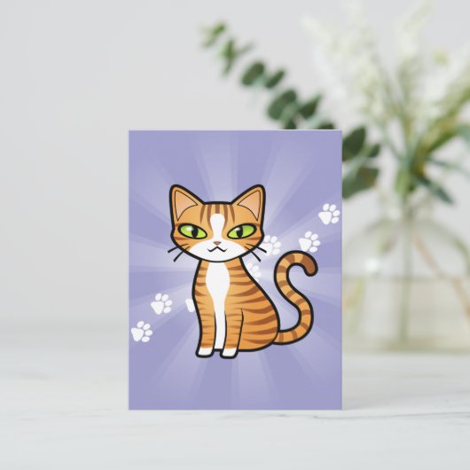 Entwerfen Sie Ihre eigene Cartoon-Chat Postkarte (Stehend Vorderseite)