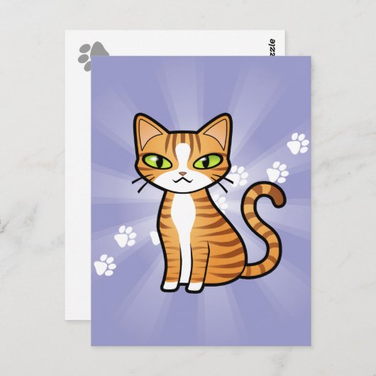 Entwerfen Sie Ihre eigene Cartoon-Chat Postkarte (Vorne/Hinten)