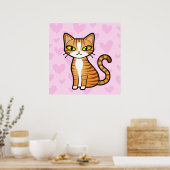 Entwerfen Sie Ihre eigene Cartoon-Katze (Herz der Poster (Küche)