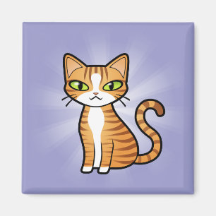 Entwerfen Sie Ihre eigene Cartoon-Katze Magnet
