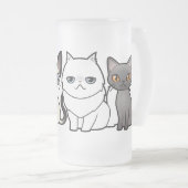 Entwerfen Sie Ihre eigene Cartoon-Katze Mattglas Bierglas (VorderseiteRechts)