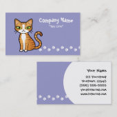 Entwerfen Sie Ihre eigene Cartoon-Katze Visitenkarte (Vorne/Hinten)