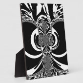 Entwerfen Sie Ihre eigene elegante schwarz-weiße E Fotoplatte (Seite)