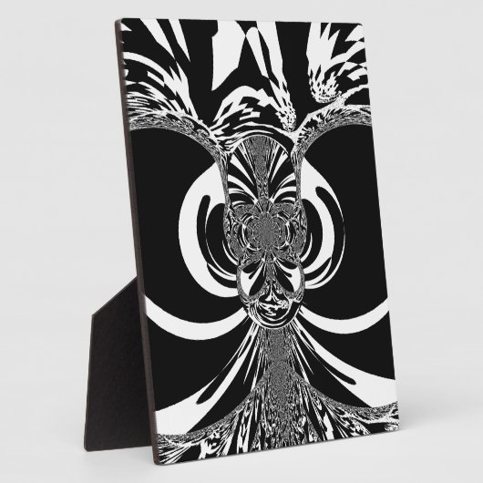 Entwerfen Sie Ihre eigene elegante schwarz-weiße E Fotoplatte (Seite)