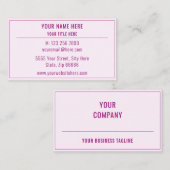 Entwerfen Sie Ihre eigene Farbbetriebskartenvorlag Visitenkarte (Vorne/Hinten)