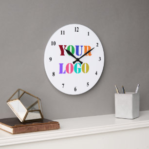 Entwerfen Sie Ihre eigene firmenindividuelle Logo- Große Wanduhr