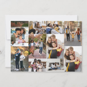 Entwerfen Sie Ihre eigene Fotocollage mit 10 Fotos Mitteilungskarte