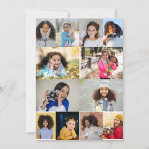 Entwerfen Sie Ihre eigene Fotocollage mit 12 Fotos Karte