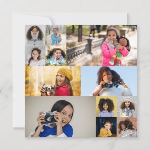 Entwerfen Sie Ihre eigene Fotocollage mit 12 Fotos Karte
