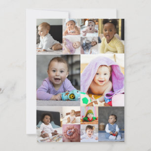 Entwerfen Sie Ihre eigene Fotocollage mit 14 Fotos Feiertagskarte