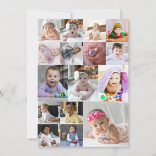 Entwerfen Sie Ihre eigene Fotocollage mit 16 Fotos Feiertagskarte