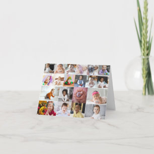 Entwerfen Sie Ihre eigene Fotocollage mit 20 Fotos Karte