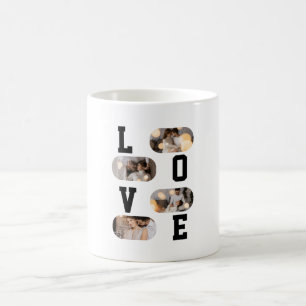 Entwerfen Sie Ihre eigene Fotocollage mit 4 Fotos Kaffeetasse