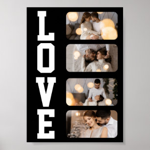 Entwerfen Sie Ihre eigene Fotocollage mit 4 Fotos Poster
