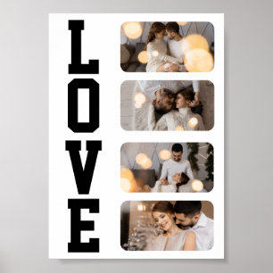 Entwerfen Sie Ihre eigene Fotocollage mit 4 Fotos Poster